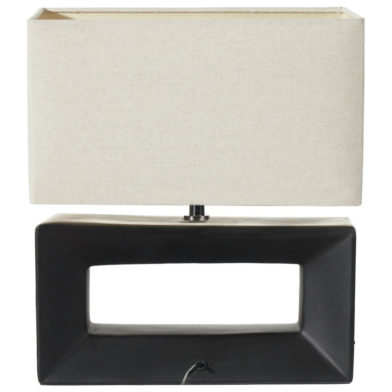 Pacific Block ceramic table lamp black cream (British brand)