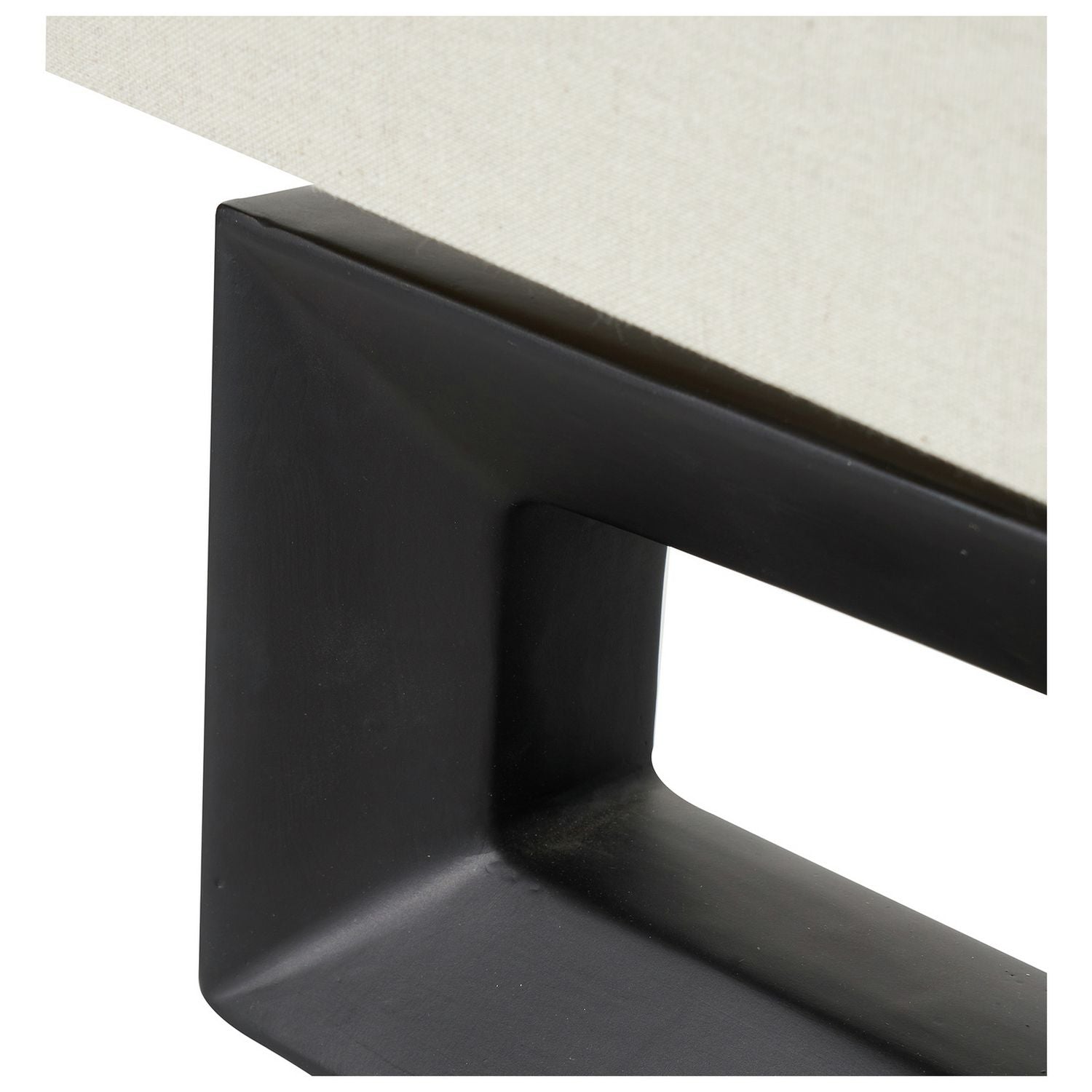 Pacific Block ceramic table lamp black cream (British brand)