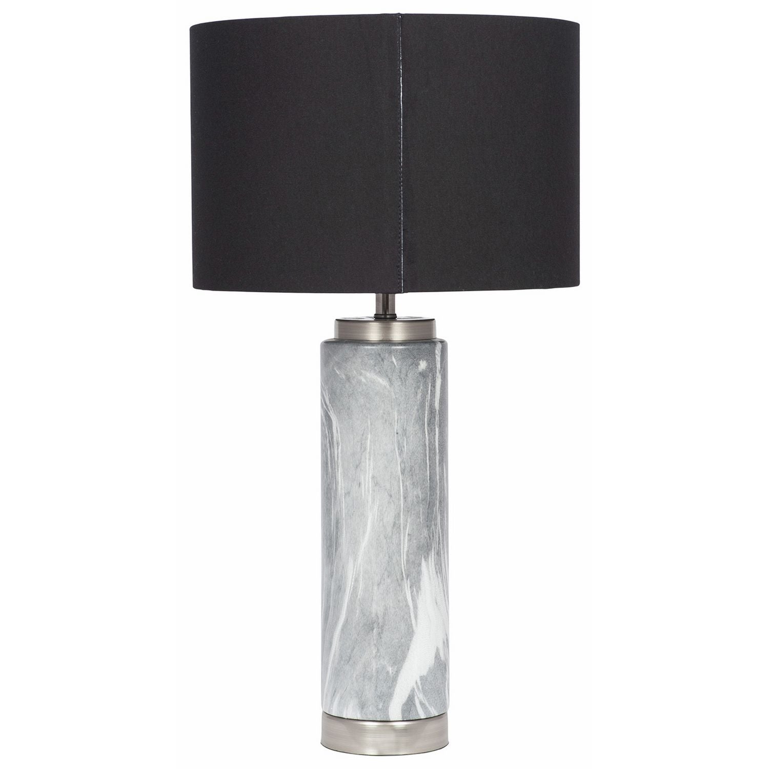 Pacific Carrara ceramic tall table lamp grey and black (British brand)