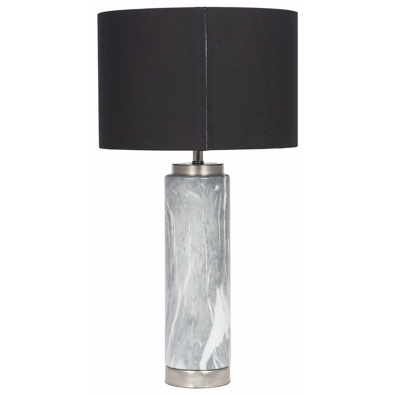 Pacific Carrara ceramic tall table lamp grey and black (British brand)