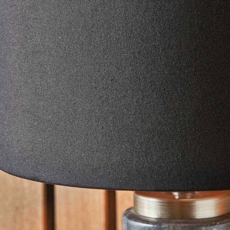 Pacific Carrara ceramic tall table lamp grey and black (British brand)
