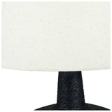 Pacific ceramic table lamp black white wood effect H43cm, UK version