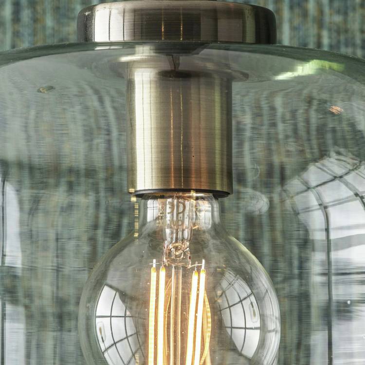 Pacific Florence glass pendant light in black, imported from the UK