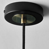 Pacific Florence glass pendant light in black, imported from the UK