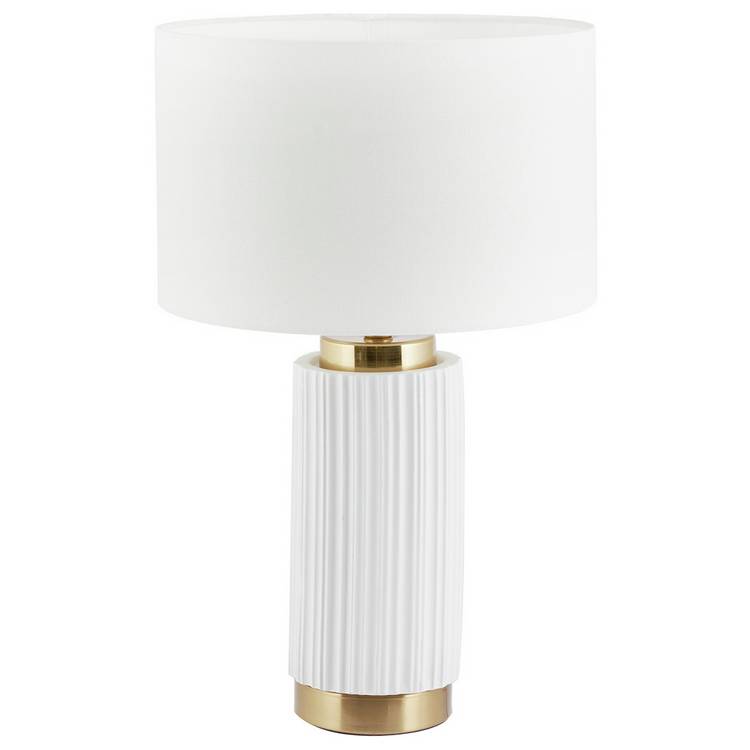 Pacific ceramic table lamp with ridged design - UK version