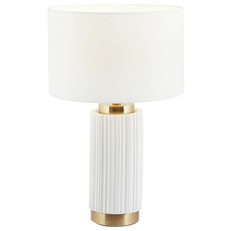 Pacific ceramic table lamp with ridged design - UK version