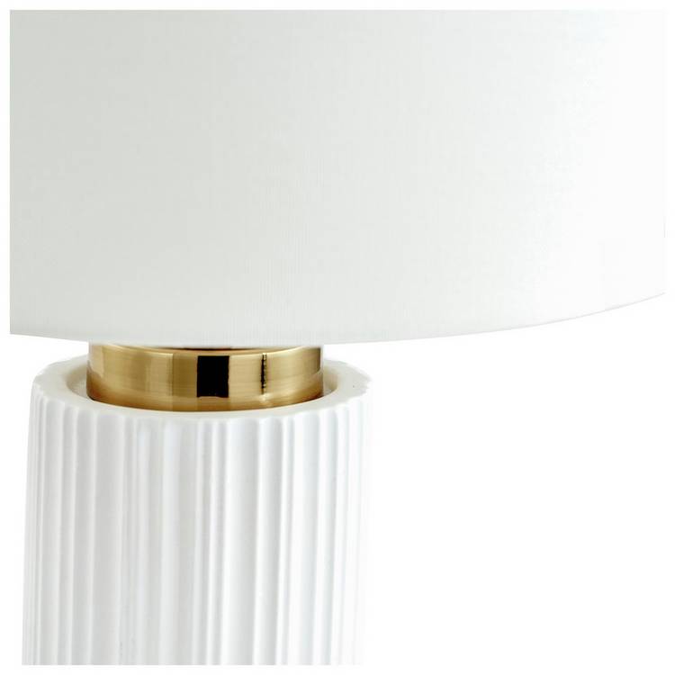 Pacific ceramic table lamp with ridged design - UK version