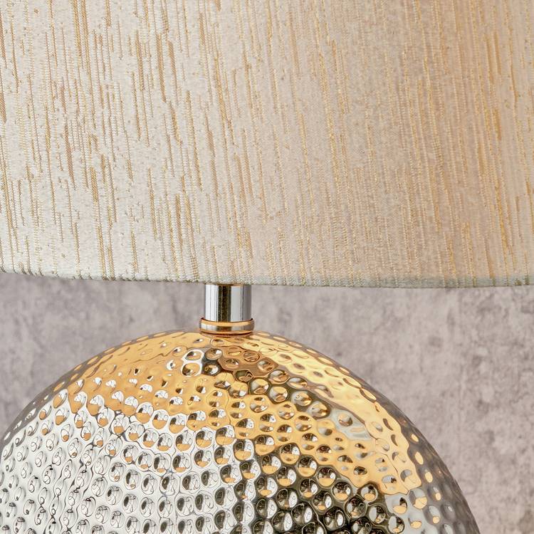 Pacific Mabel ceramic dot textured table lamp, UK version