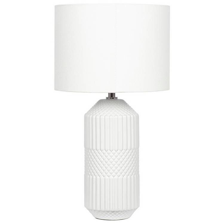 Pacific Meribel table lamp white ceramic - British product