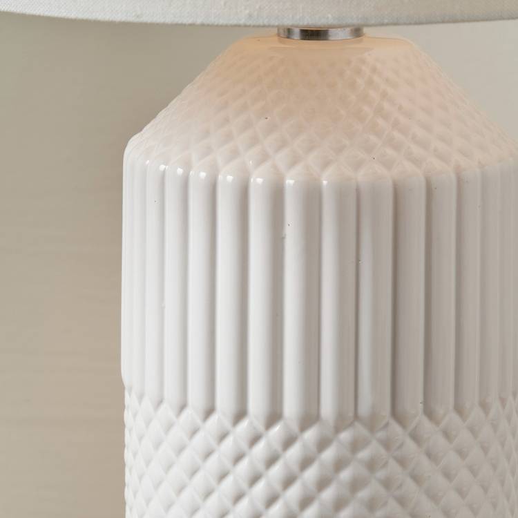 Pacific Meribel table lamp white ceramic - British product