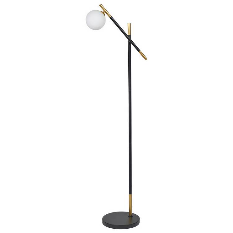 Pacific Wanda metal orb floor lamp black and white, UK version