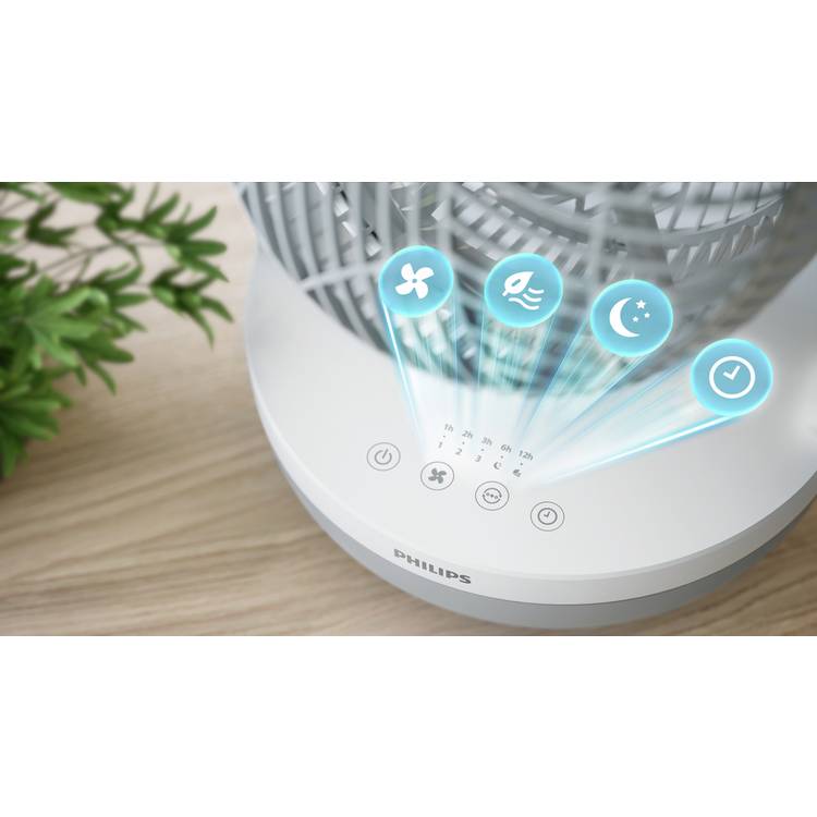 Philips 2000 Series white grey 8 inch desk fan (British brand)