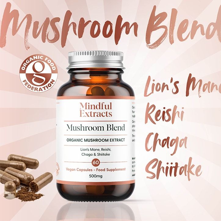 Mindful Extracts Organic Mushroom Blend 60 Vegan Capsules GOODS Holland&Barrett