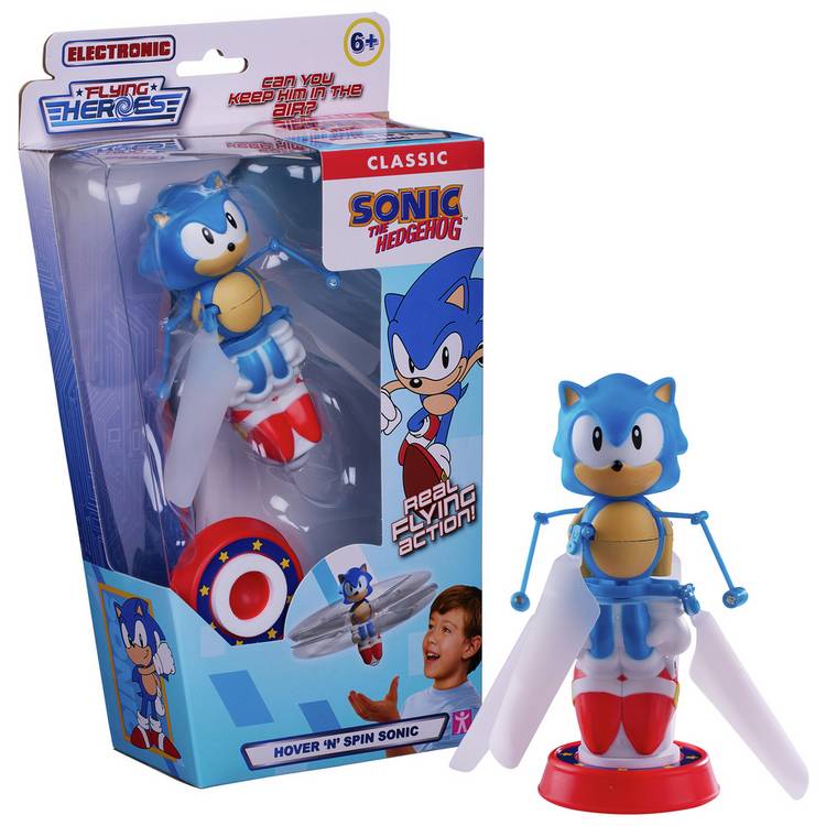 Flying Heroes Hover 'n Spin Sonic flying toy, UK version