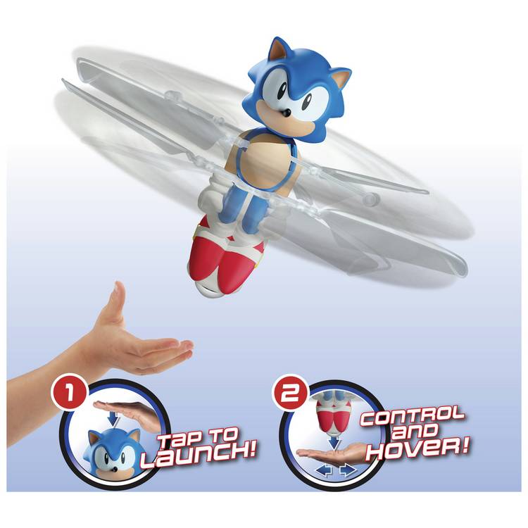 Flying Heroes Hover 'n Spin Sonic flying toy, UK version