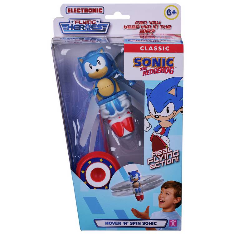 Flying Heroes Hover 'n Spin Sonic flying toy, UK version