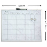 Cathedral marble effect magnetic calendar board 40.5x51cm (British brand)