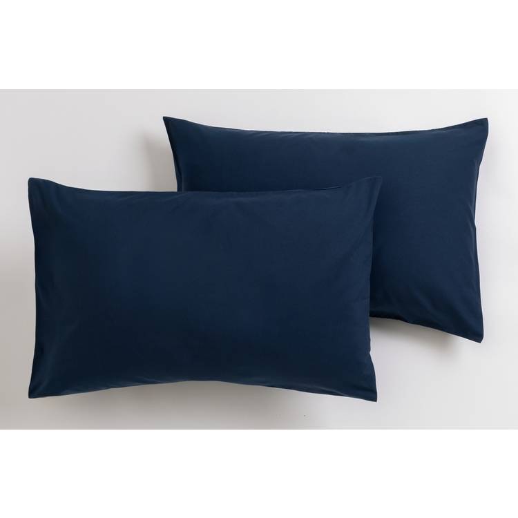 Home Essentials soft touch pillowcase pair navy, imported from the UK