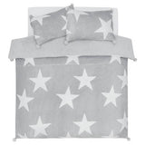 Argos Home fleece stars bedding set single grey and white (British brand)