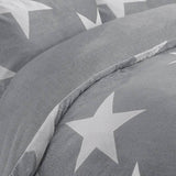 Argos Home fleece stars bedding set single grey and white (British brand)
