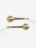 Set of 2 antique brass ball curtain holdbacks, imported from the UK