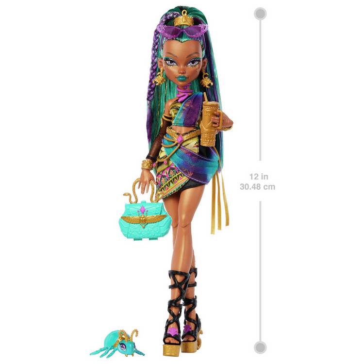 Monster High Nefera De Nile doll 32cm with pet scarab - British product