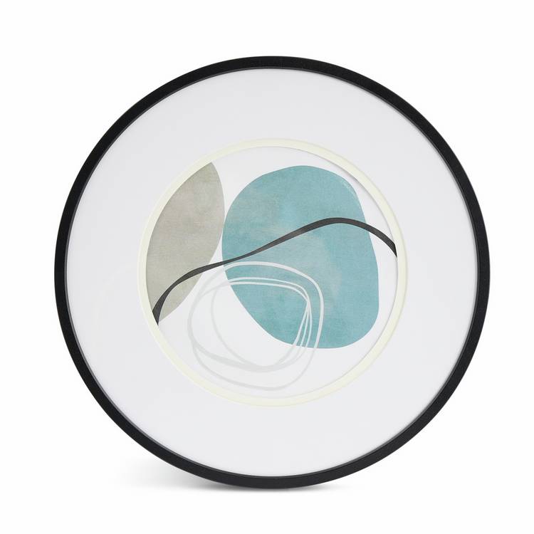Habitat black round metal picture frame 25x25cm, UK version
