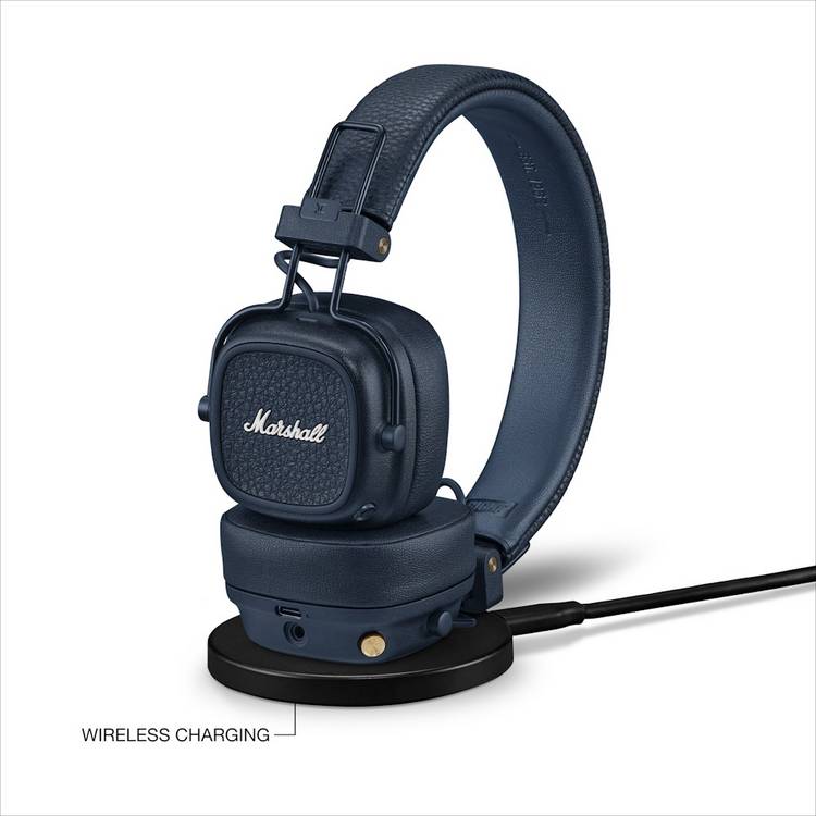 Marshall Major V on-ear wireless headphones Midnight Blue (British brand)