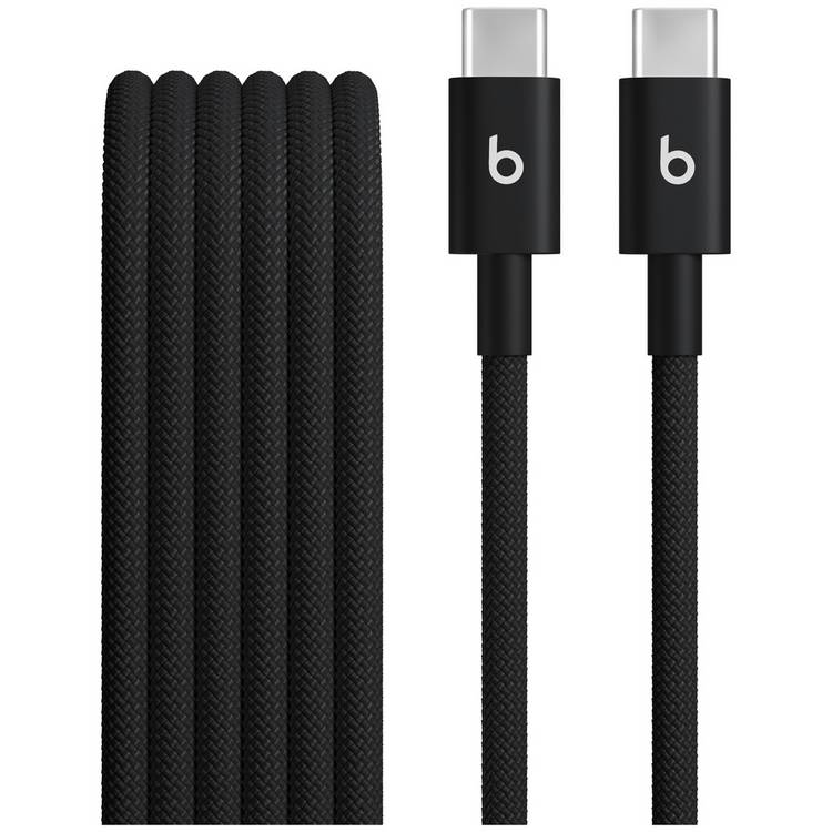Beats 1.5m woven USB-C to USB-C cable in Bolt Black, UK version