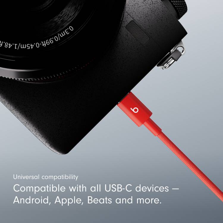 Beats 1.5m USB-C woven cable rapid red - British product