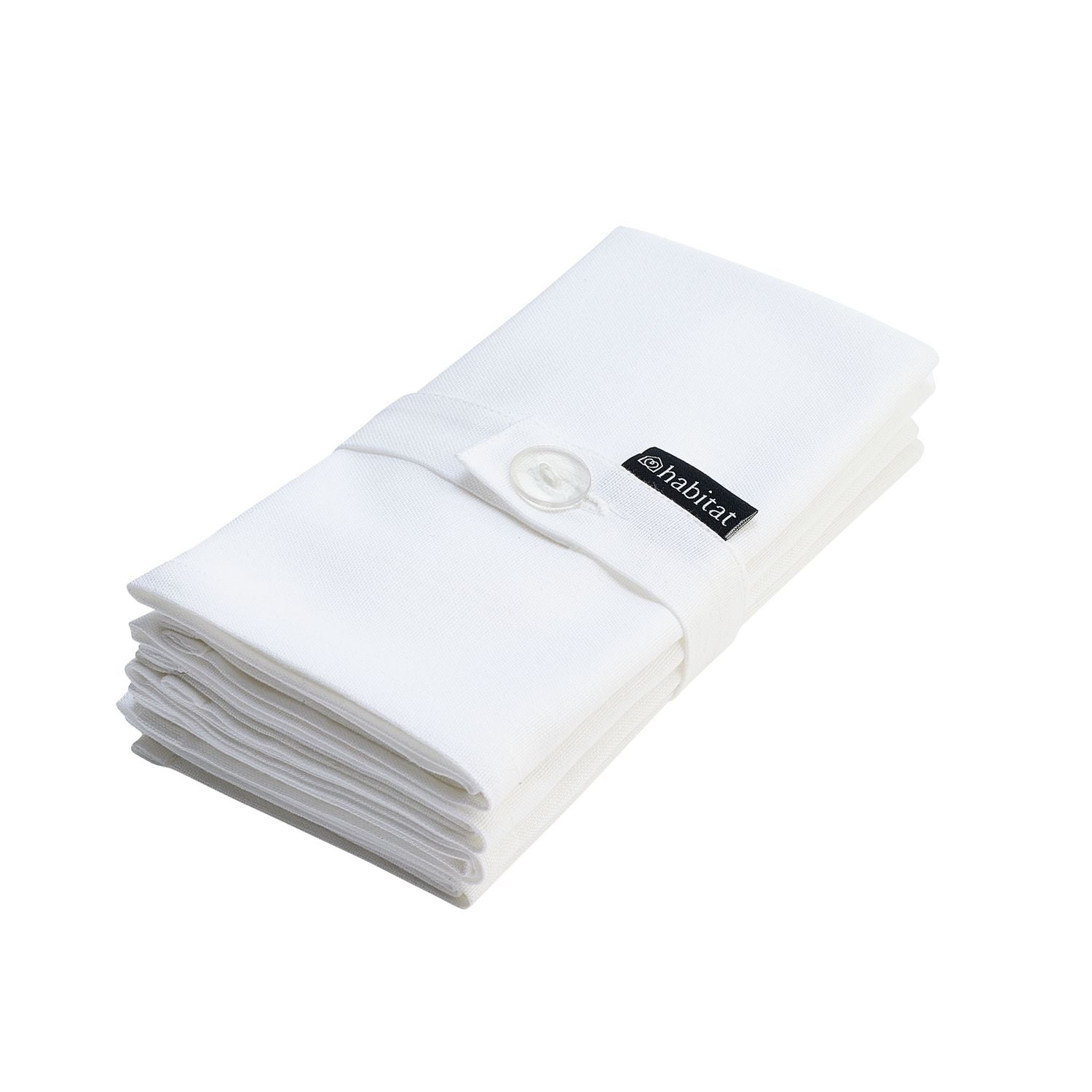 Habitat white cotton napkins pack of 4 (British brand)