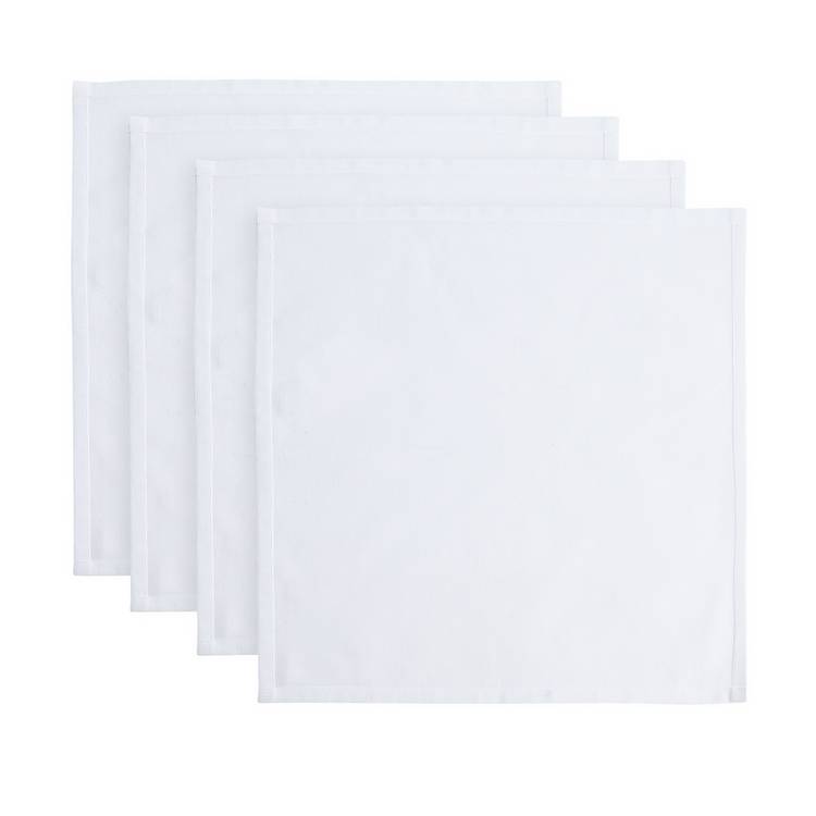 Habitat white cotton napkins pack of 4 (British brand)