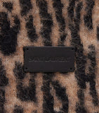 Saint Laurent leopard mohair wool scarf 40x240cm, imported from the UK