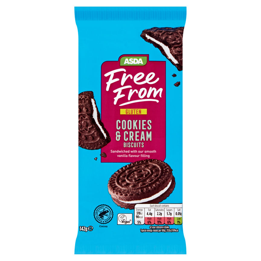 ASDA Free From Cookies & Cream Biscuits