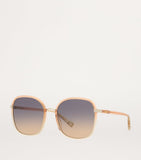 Chloé oversized square sunglasses with graduated tint (British brand)