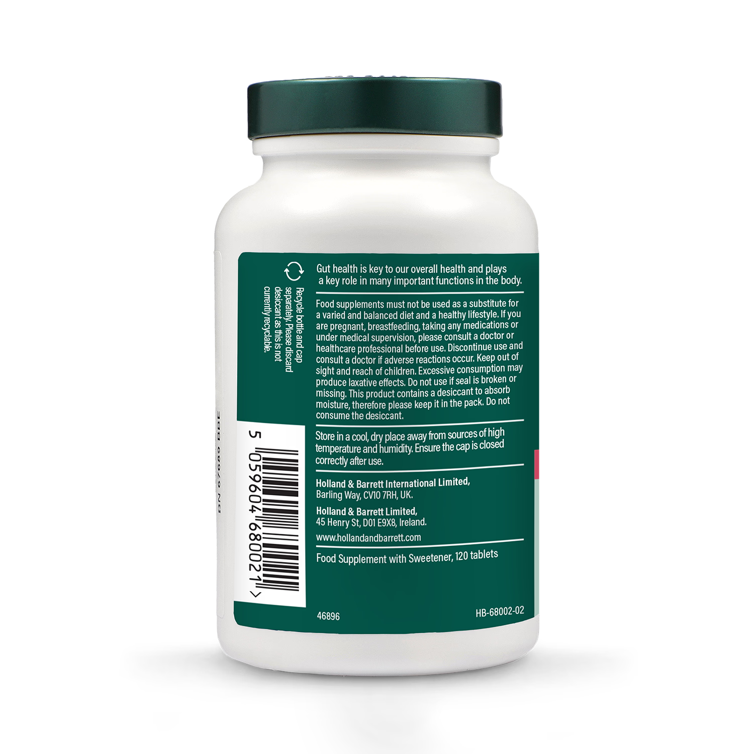 Holland & Barrett chewable Acidophilus Strawberry probiotic 120 tablets, UK version