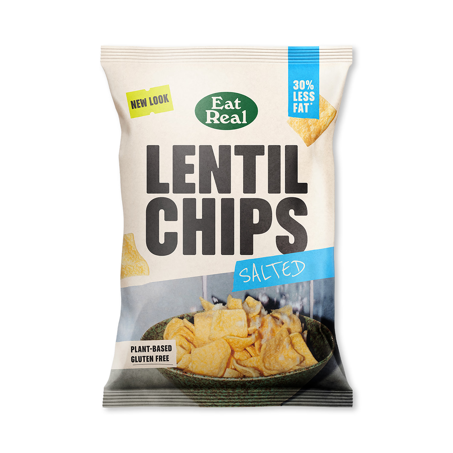 Eat Real salted lentil chips 95g bag (British brand)