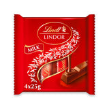 Lindt Lindor Milk Chocolate Bars Multipack 4 x 25g GOODS ASDA   