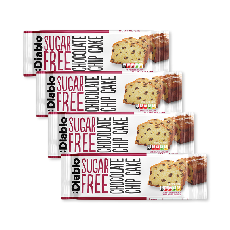 Diablo sugar free chocolate chip cake pack of 4 - British product