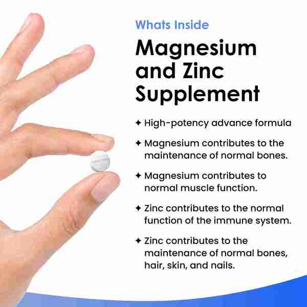 New Leaf Magnesium Supplements + Zinc 365 Tablets – Bones GOODS Superdrug   