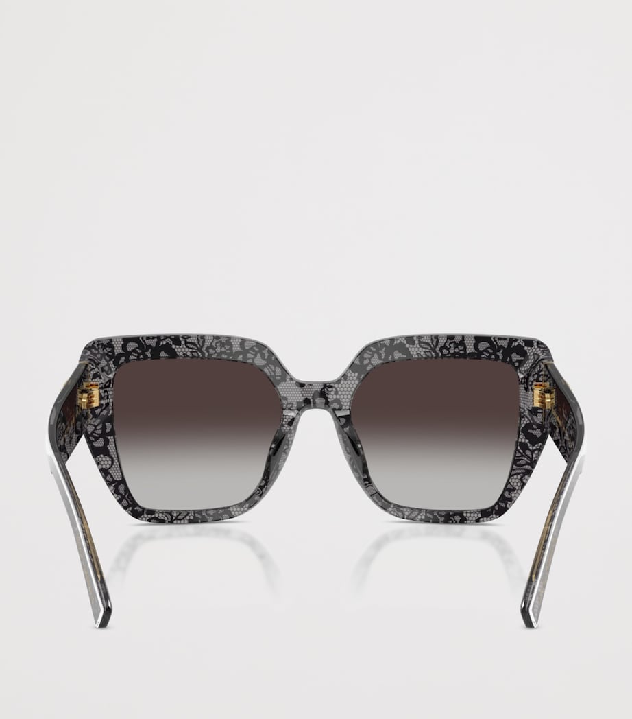 Dolce&Gabbana lace print square sunglasses, UK version