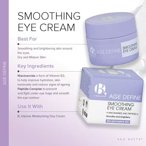 B Smoothing Eye Cream 15ml glass jar - British product