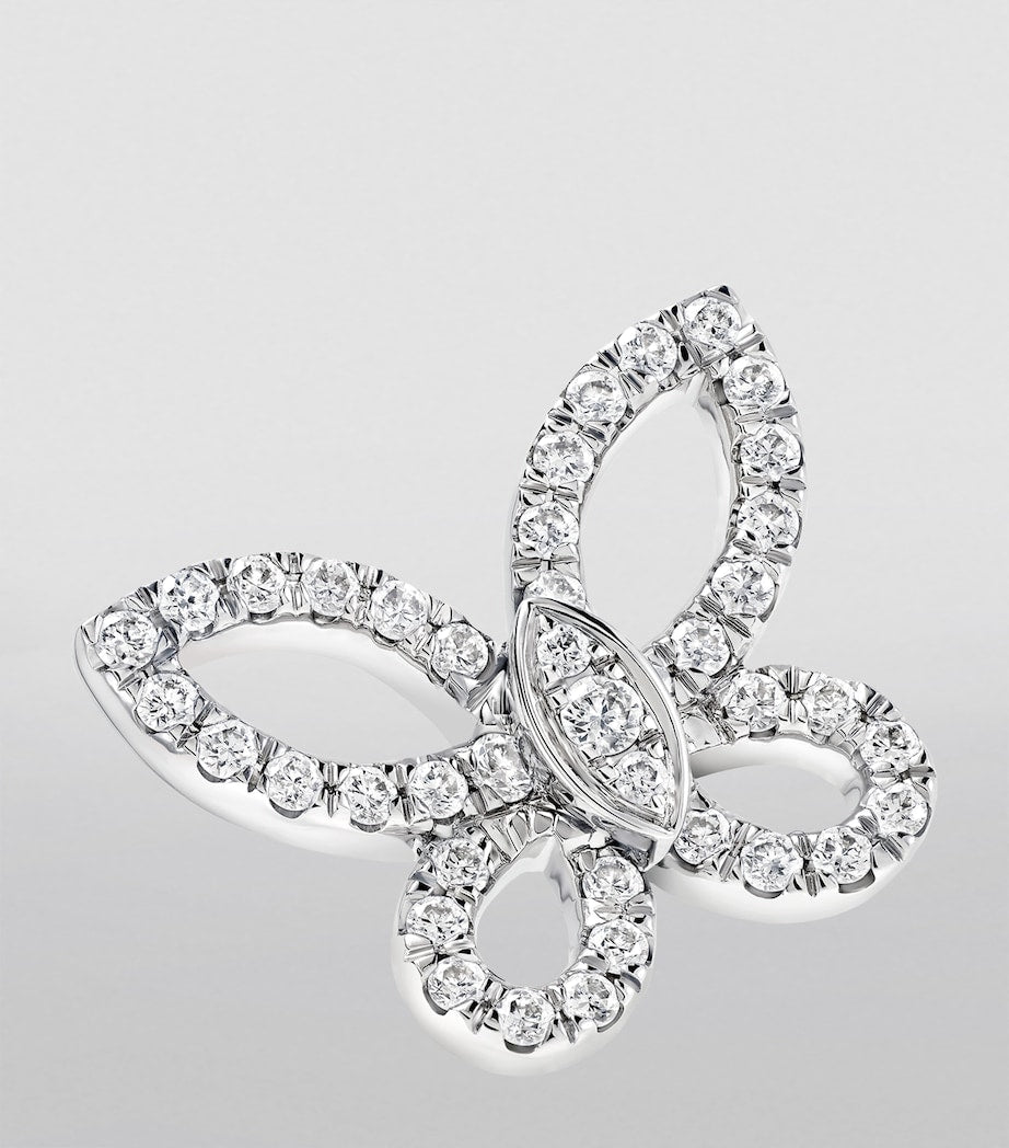 Graff butterfly diamond earrings 18kt white gold, imported from the UK