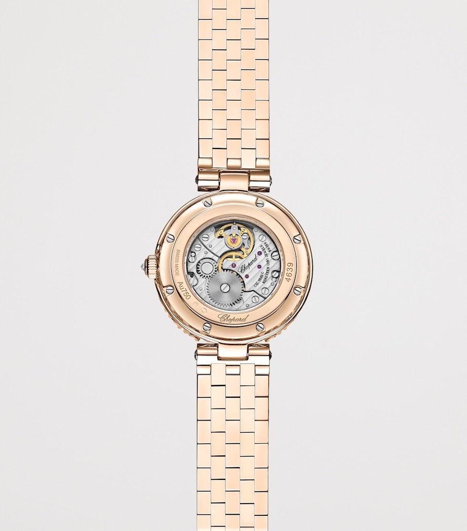 Chopard L'Heure du Diamant rose gold diamond malachite watch 26mm, imported from the UK