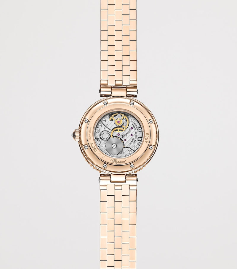 Chopard L'Heure du Diamant rose gold diamond malachite watch 26mm, imported from the UK