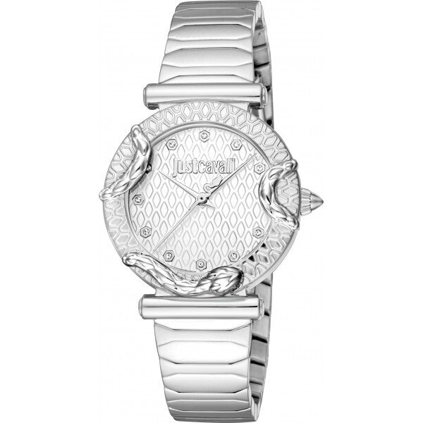 Just Cavalli Silver Ladies Animalier watch, imported from the UK