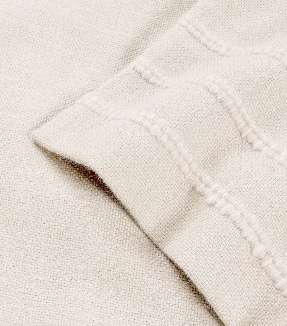 Hamam ribbed alpaca wool cushion case 50x50cm, imported from the UK