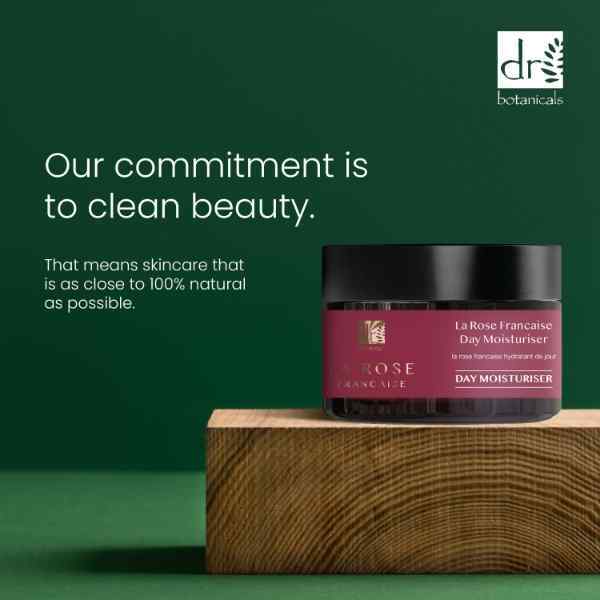 Dr Botanicals day moisturiser La Rose Francaise 2 x 50ml, British product