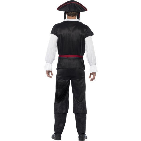 Smiffys Aye Aye Pirate Captain Costume with hat and hair (British brand)