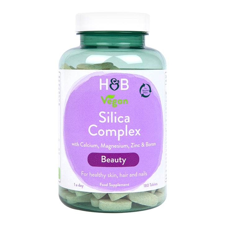 Holland & Barrett Vegan Silica Complex 180 Tablets Collagen & Silica Supplements Holland&Barrett   